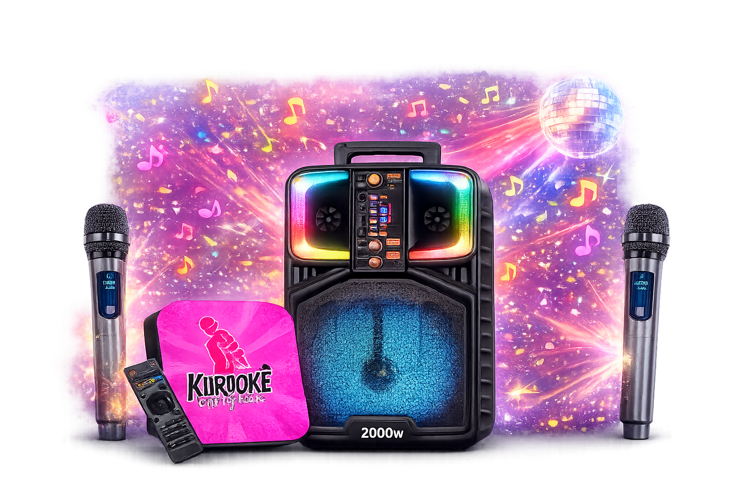 Karaokê Party Box em festa com música e diversão